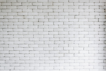 Fototapeta na wymiar White brick wall for texture or background