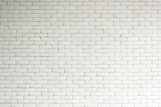 White brick wall for texture or background
