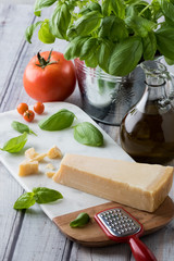 Common Italian ingredients.