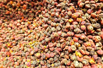 yellow mustard seeds background