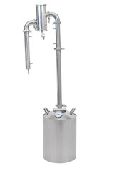 Modern device for the production of moonshine at home, isolated on a white background