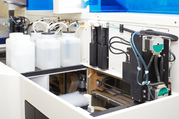 A modern automated analyzer for medical tests.