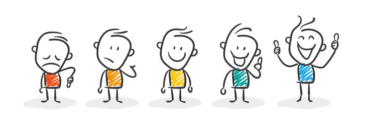 Stickman Blue: Smiley, Rating. (Nr. 112)	