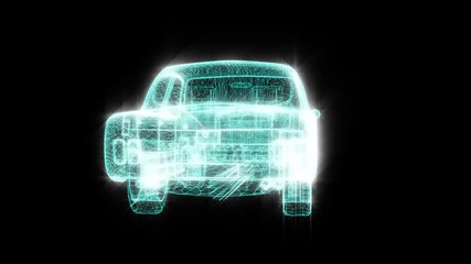 Abstract animation of a futuristic car in 4K UHD 3d render - Powered by Adobe