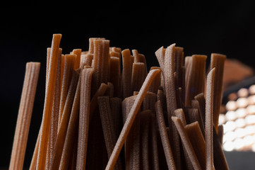 talian spaghetti close-up shooting.Background texture