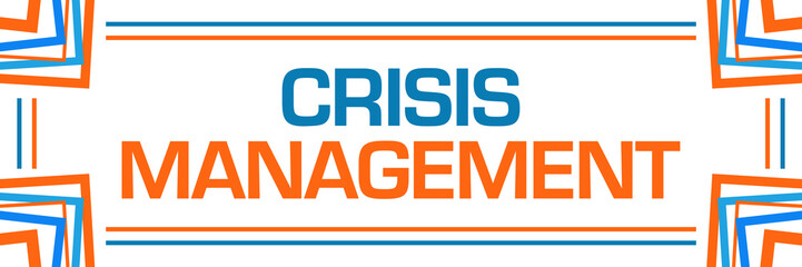 Crisis Management Blue Orange Random Borders Horizontal 