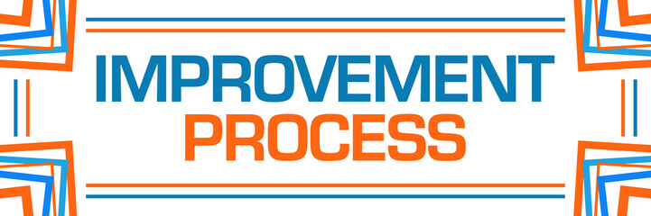 Improvement Process Blue Orange Random Borders Horizontal 