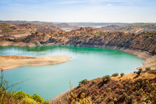Beautiful Odeleite reservoir, Algarve, Portugal