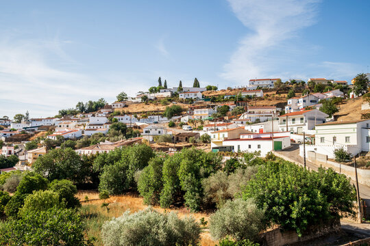 Traditional portuguese town of Odeleite, famous because of water dam, Algarve, Portugal