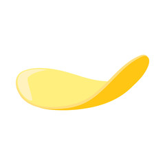 Vector design of chip and food sign. Graphic of chip and crunchy stock symbol for web.