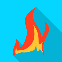 Vector design of flame and flare sign. Set of flame and hot stock symbol for web.