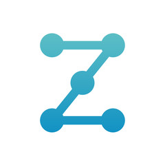 Letter Z Logo design, network connection icon, share symbol design
