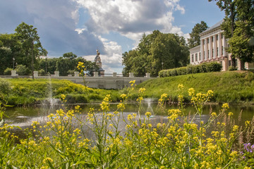 Uglich Kremlin. view of the historic building of the city Council and The Church of the Kazan icon of the mother of God from the Stone stream