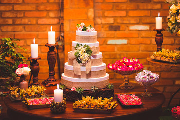 Decor flowers cake candy food