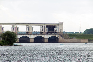 Uglich. Yaroslavl region. Uglich hydroelectric power station.