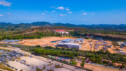 Aerial view of Legend Siam is new Thai traditional culture park located in Pattaya, Thailand.
