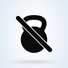 No kettlebell Simple vector modern icon design illustration.