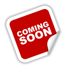 red vector banner coming soon