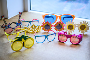 Retro Party set Glasses, lips, mustaches, masks design photo booth party wedding funny pictures