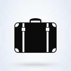 travel baggage, Simple vector modern icon design illustration.