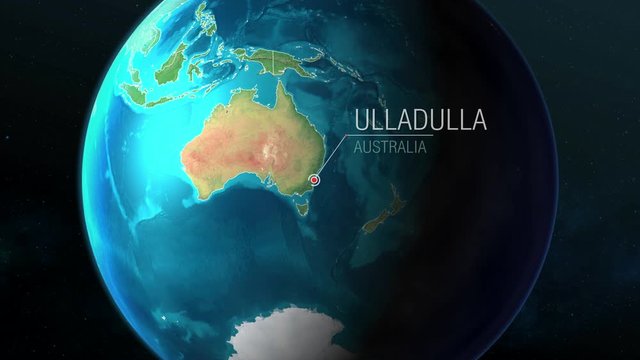 Australia - Ulladulla - Zooming from space to earth