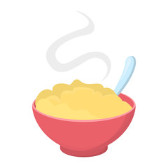 Mashed potato in the bowl