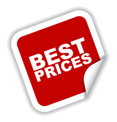 red vector banner best prices