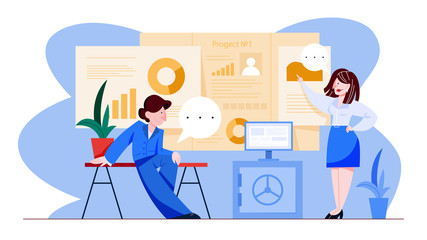 Project management concept. Idea of business process