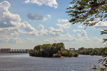 Uglich. Yaroslavl region. Uglich hydroelectric power station.
