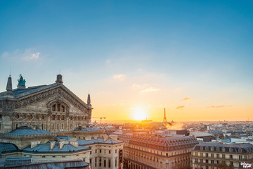 Fototapeta na wymiar PARIS, FRANCE - December 12, 2018: The Palais Garnier, which was built from 1861 to 1875 for the Paris Opera