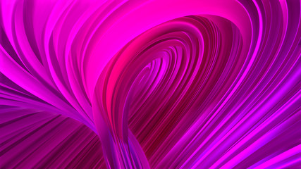Moving colorful pink lines. Abstract background. 3d illustration