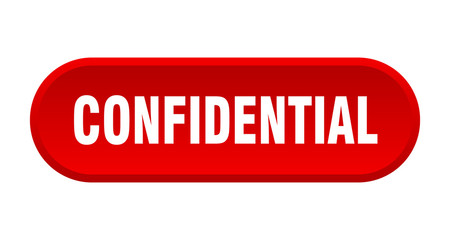 confidential button. confidential rounded red sign. confidential