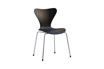 Modern chair with metal legs. 3d render