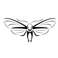 insect logo black illustration vector