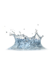 water drop splash isolated on white background