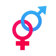 United male and female symbols. Gender icon.