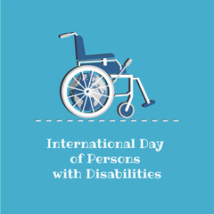 Fototapeta na wymiar Vector Illustration on the theme International Day of Persons with Disabilities