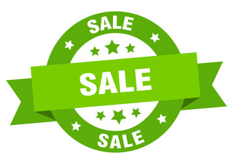 sale ribbon. sale round green sign. sale