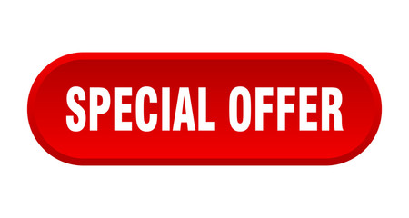 special offer button. special offer rounded red sign. special offer