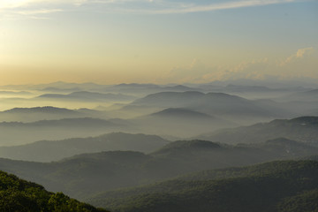 sunset in the mountains