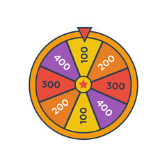 Wheel Of Fortune lottery prize. Win fortune roulette. Wheel spin lottery