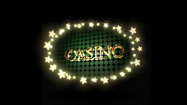 Casino in a glowing frame