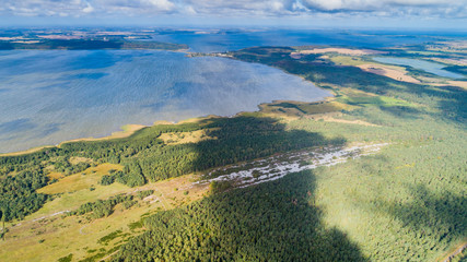 Kamienne pola na wrzosowisku Schmale - Rugia - z lotu ptaka © Konrad Kerker