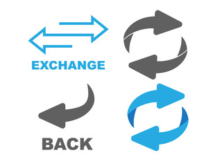 Return Icon. Flip over or turn arrow. Reverse sign