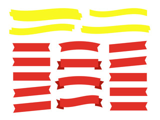 Vector ribbons set isolated. Banner ribbon vector set