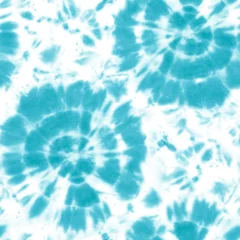 Gordijnen Tie dye shibori naadloze patroon. Aquarel abstracte textuur. © Olga