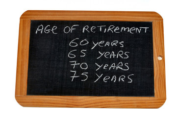 Age of retirement concept