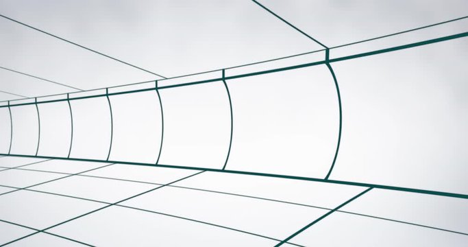 Moving grid lines on white background