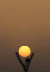 Beautiful sunset in Balochistan PAKISTAN