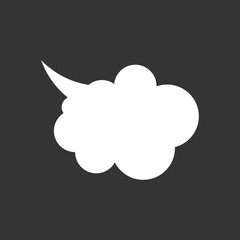 Blank empty speech bubble speak cloud vector.